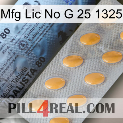 Mfg Lic No G 25 1325 44